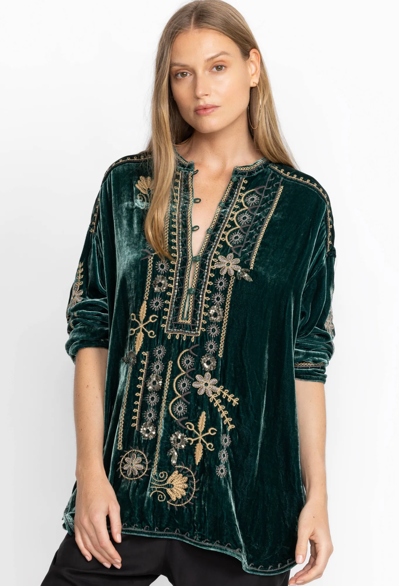 Sale Belina Velvet Tunic Women Tops