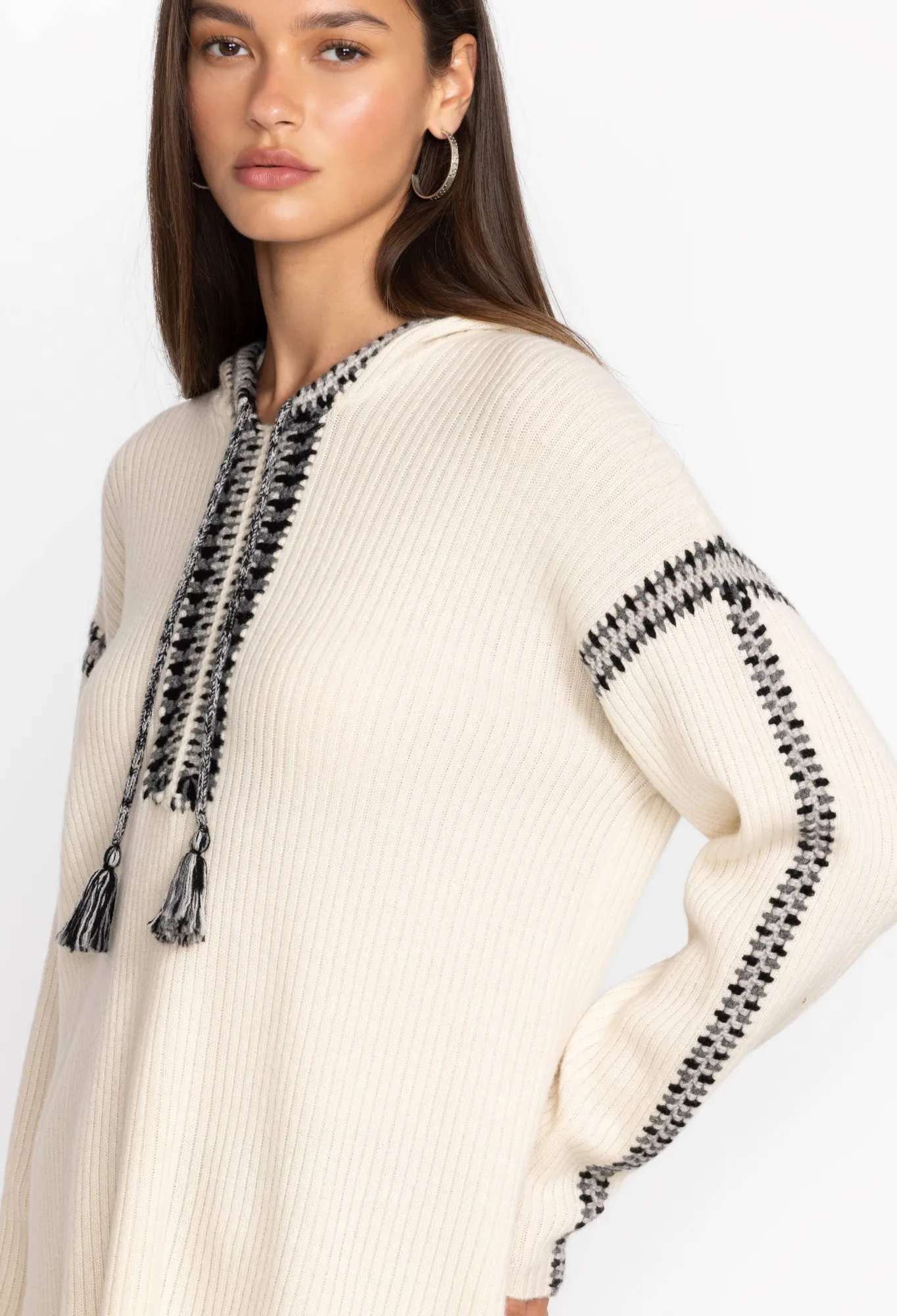 Clearance Beltran Multi Color Whipstitch Baja Women Tops