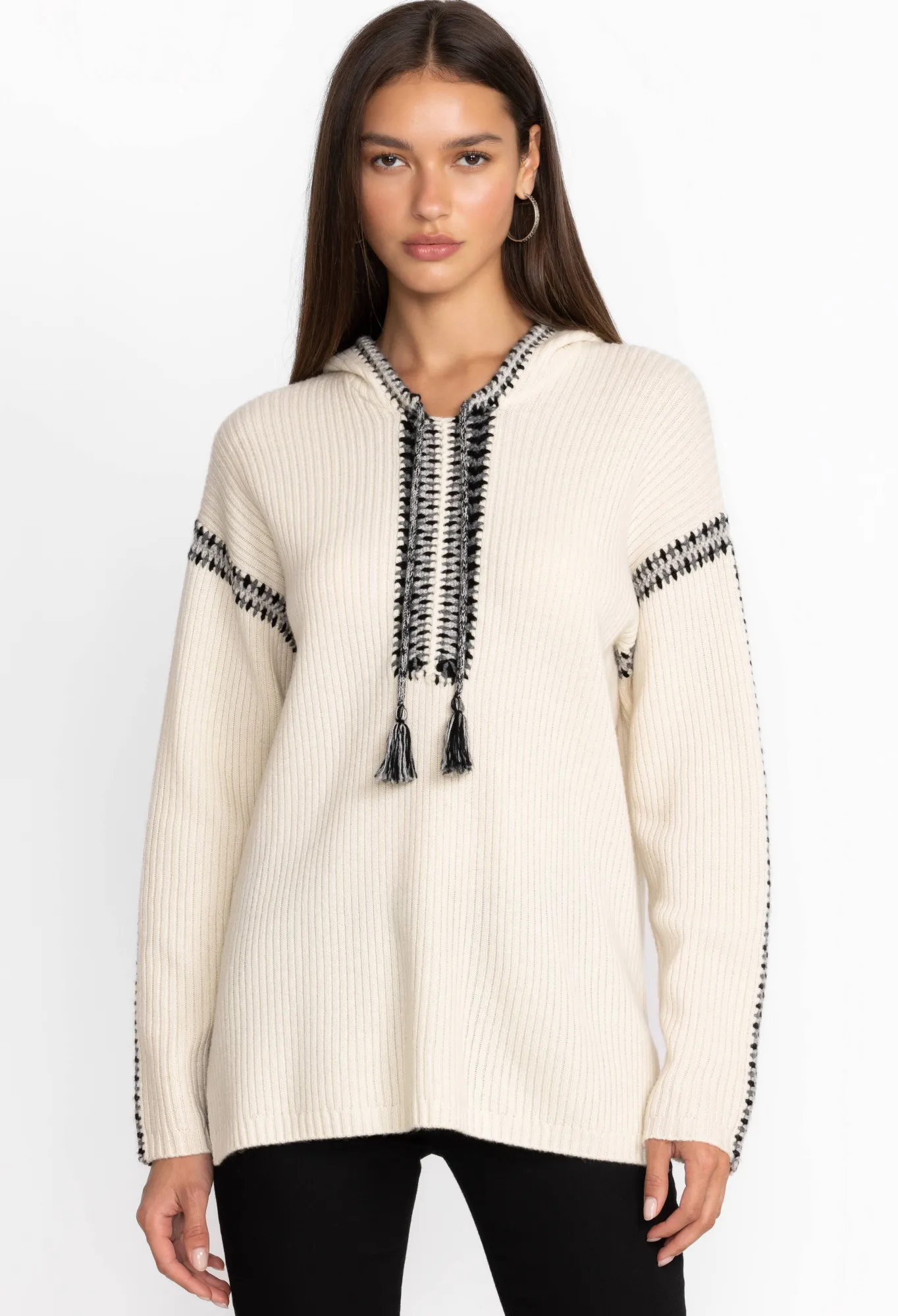 Clearance Beltran Multi Color Whipstitch Baja Women Tops