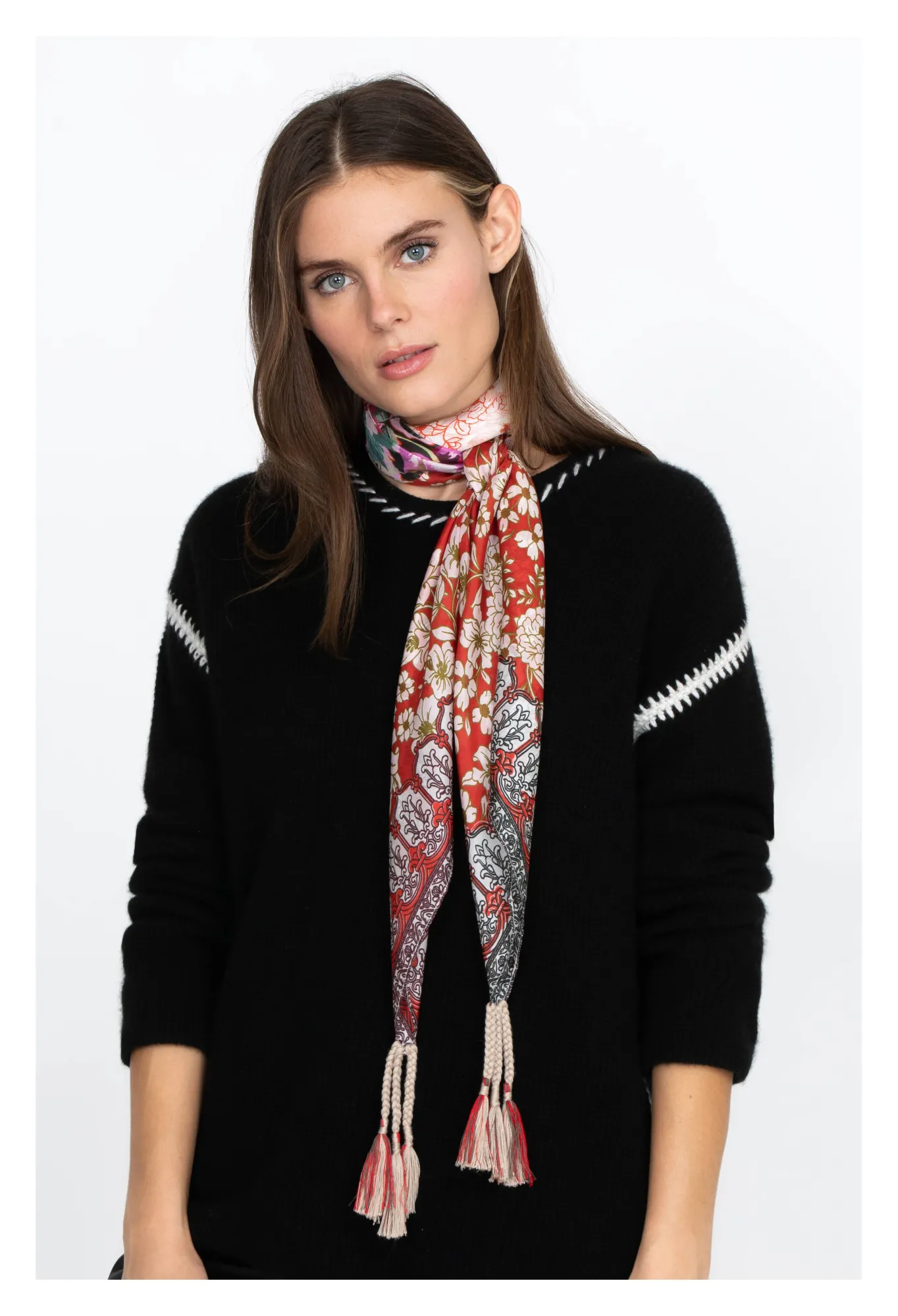 Online Block Scarf Women Scarves
