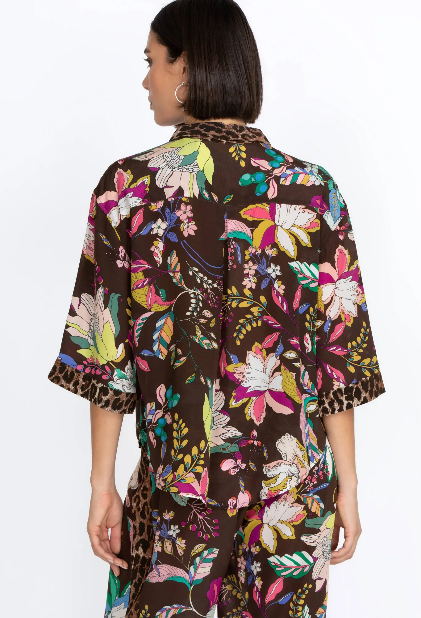 Fashion Boxy Silk Shirt Women Tops