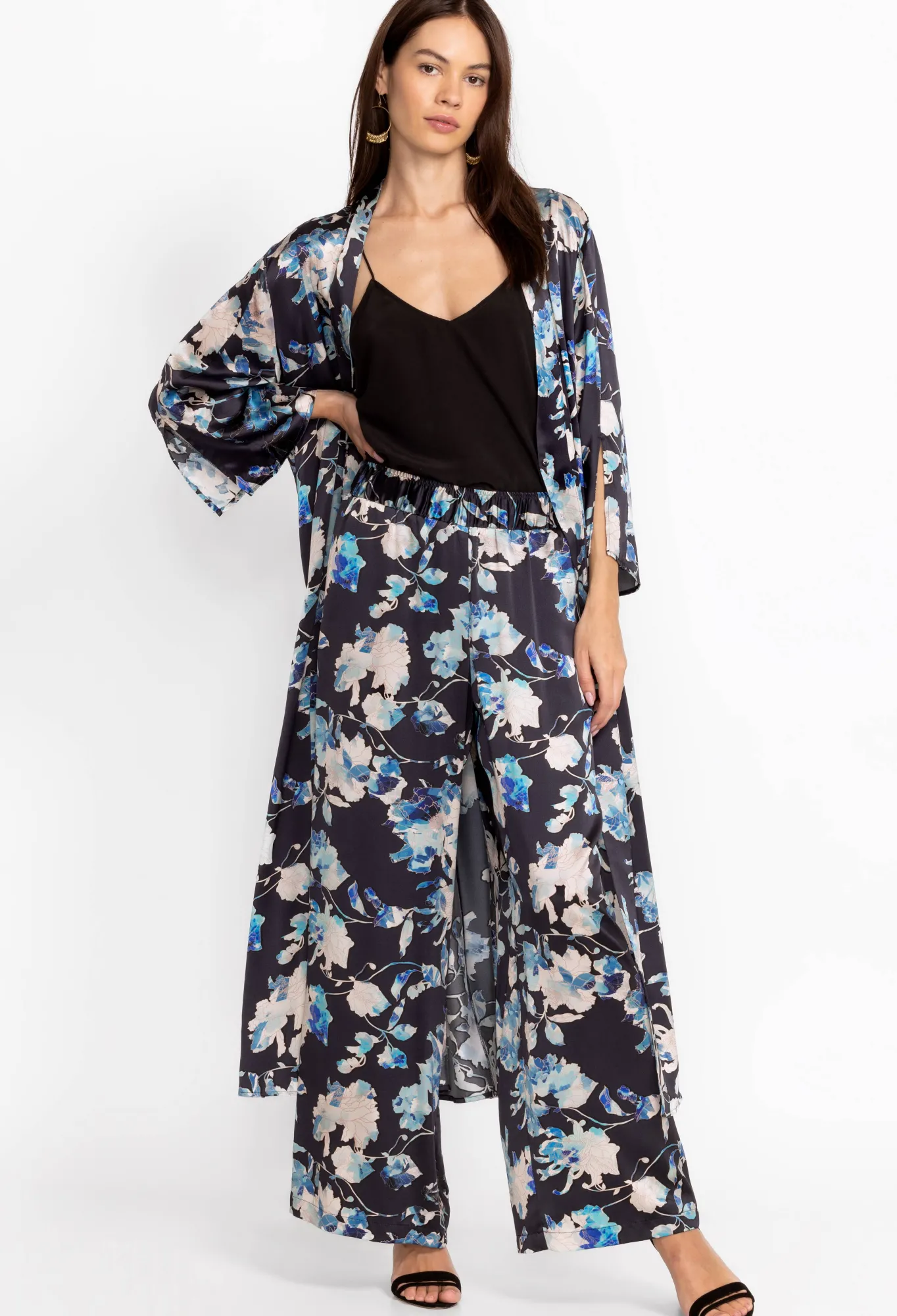 Hot Charmeuse Wrap Kimono Women Kimonos