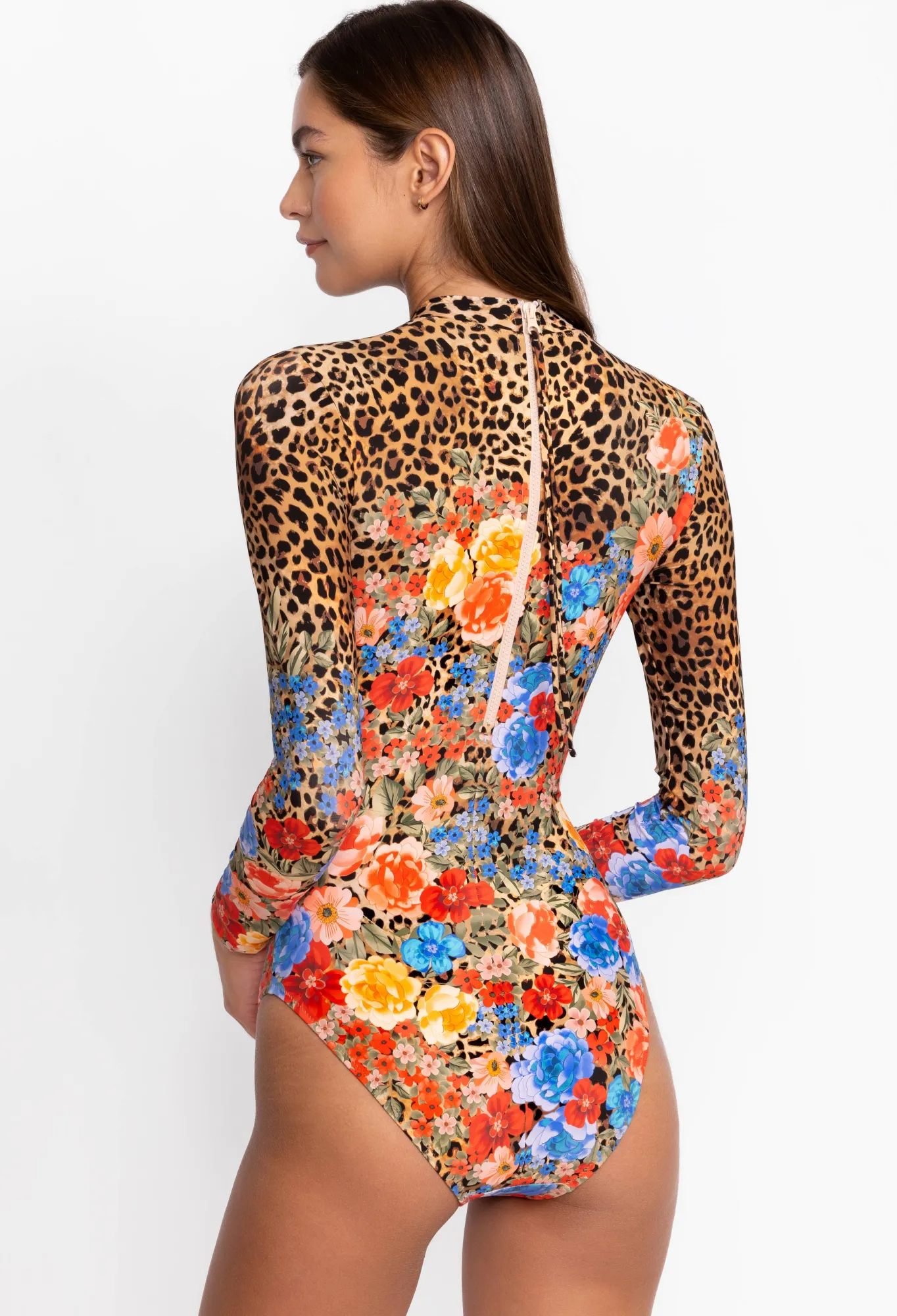 Shop Cheetah Cross Over Neck Surf One Piece Women Swim & Resort