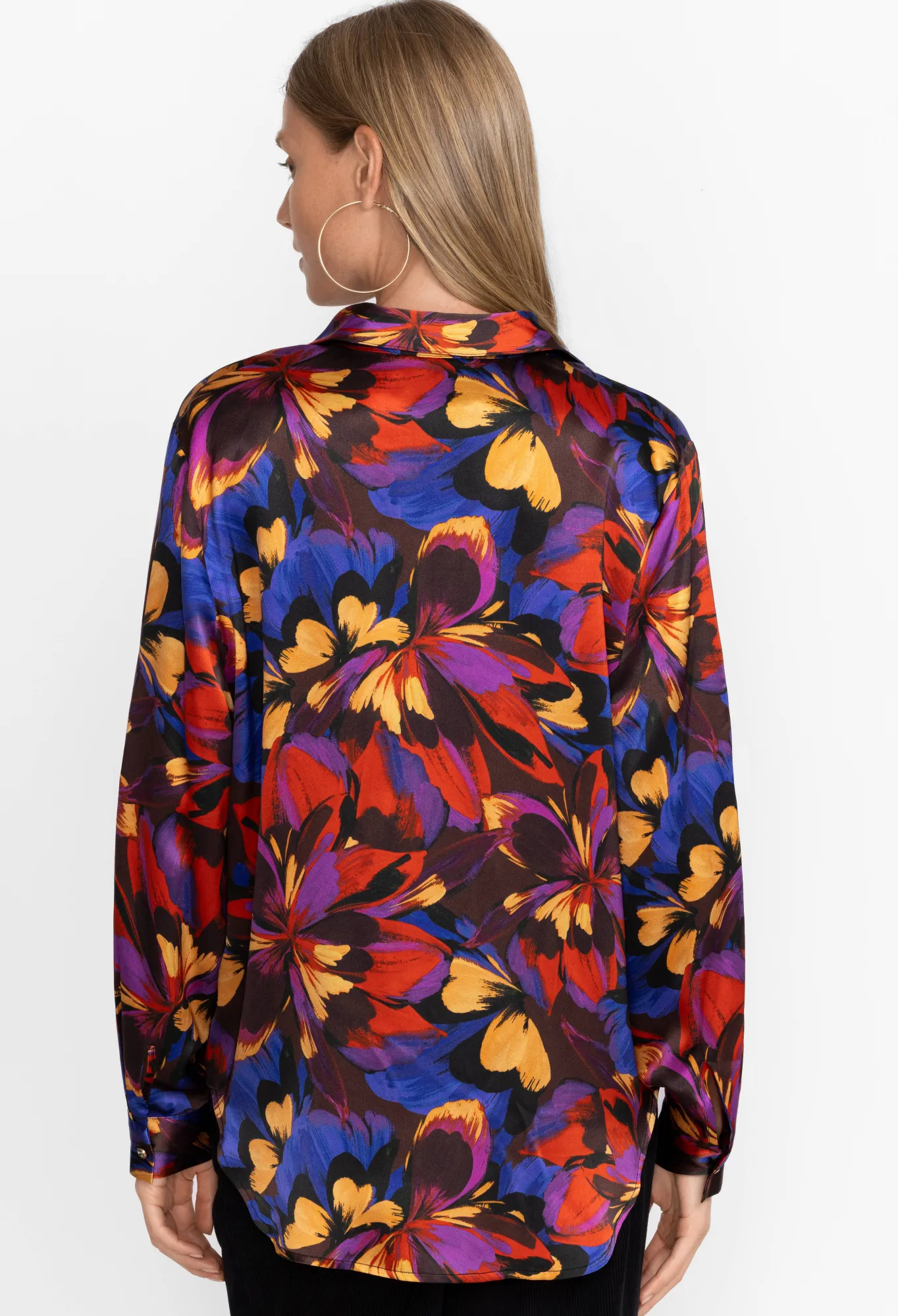 Cheap Eclipse Blooms Silk Shirt Women Tops