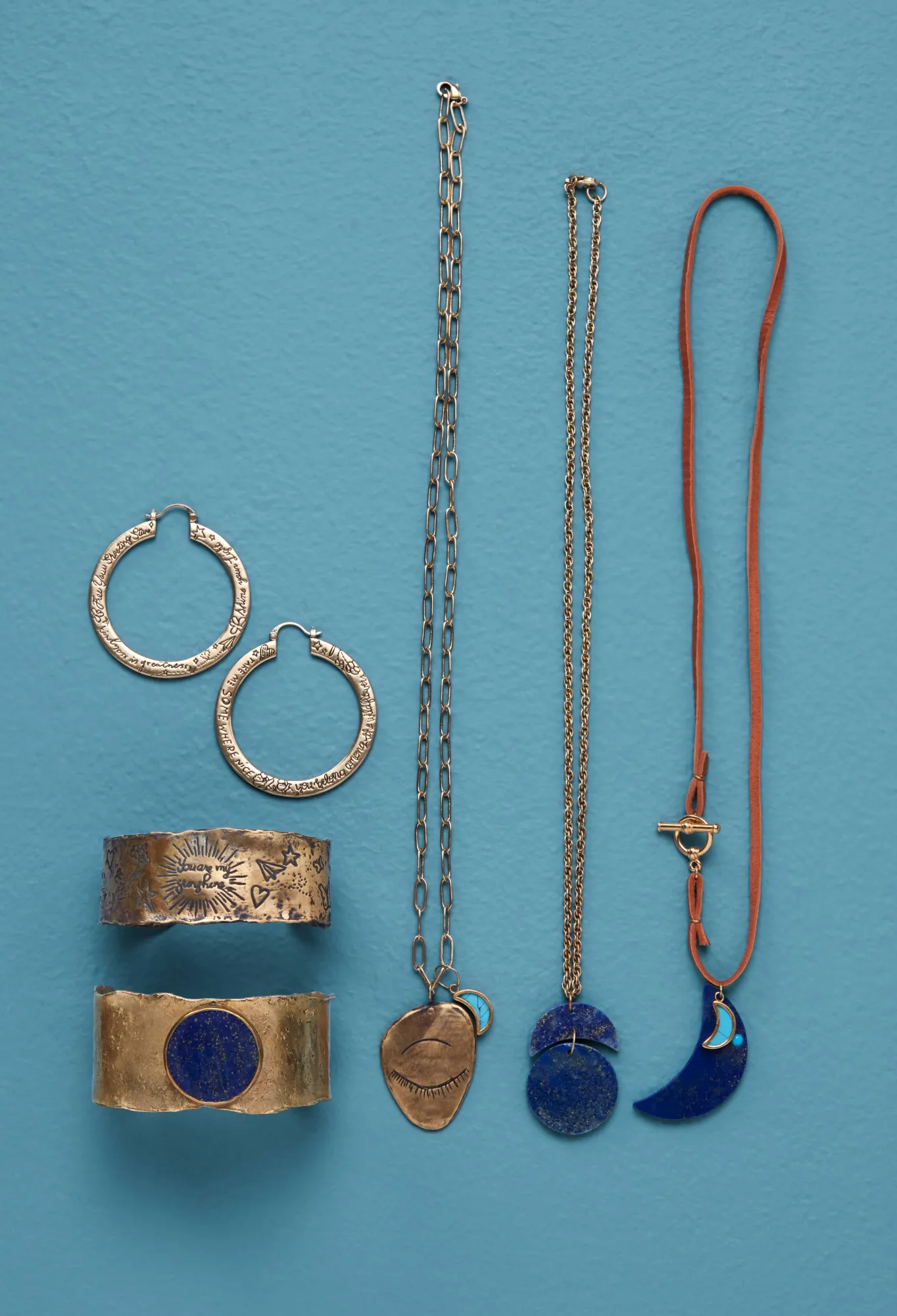 Cheap Evil Eye And Moon Charm Necklace Women Jewelry