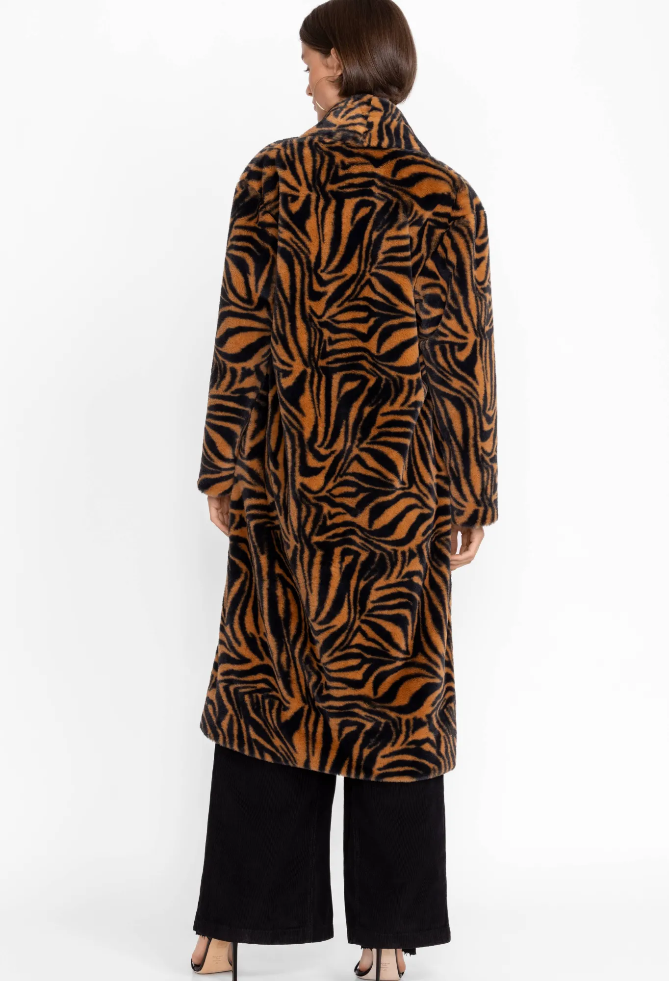 Cheap Faux Fur Long Coat Women Outerwear