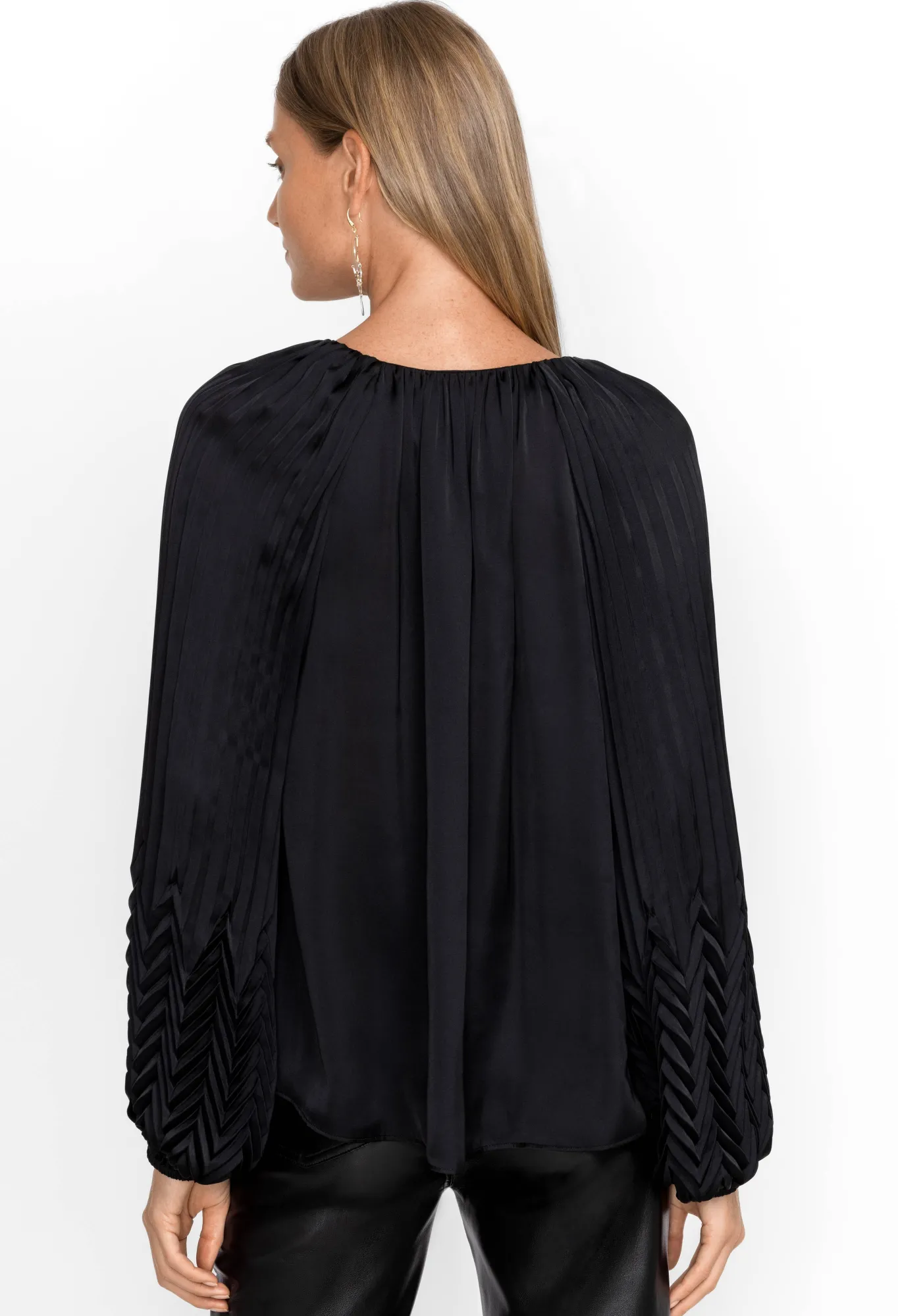 Cheap Gemma Pleated Blouse Women Tops