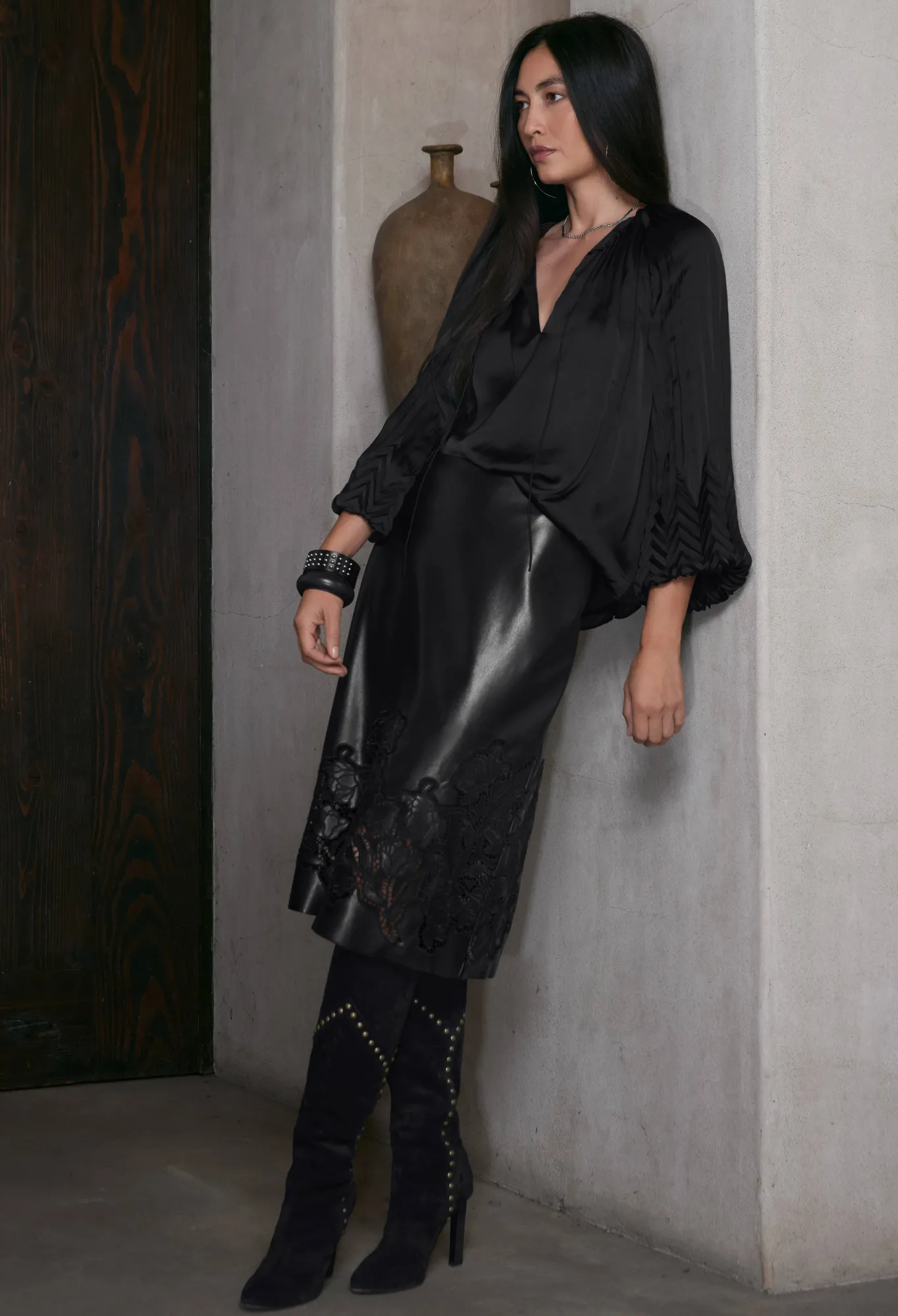 Cheap Gemma Pleated Blouse Women Tops