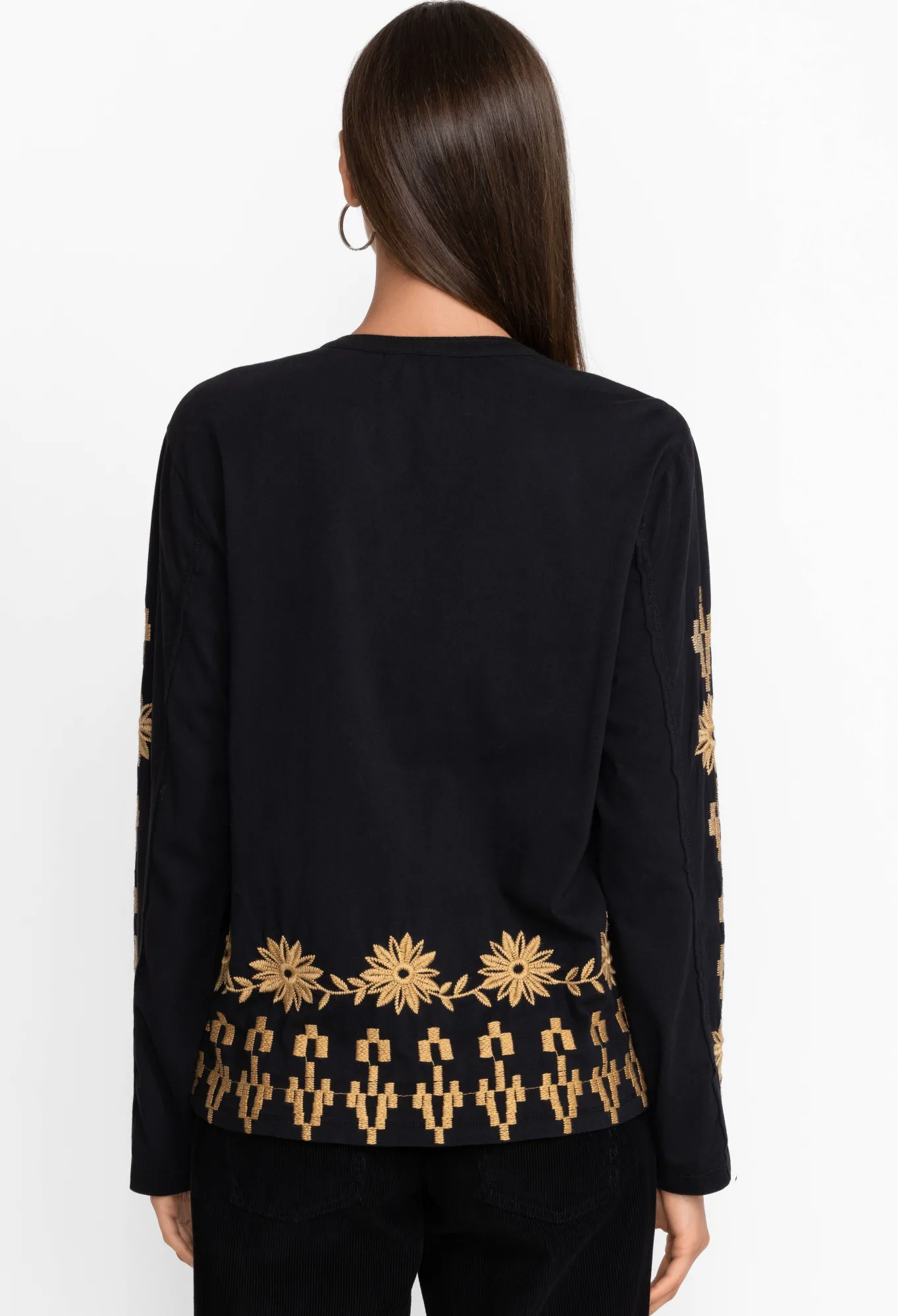 Flash Sale Georgina Raw Seam Henley Women Tops