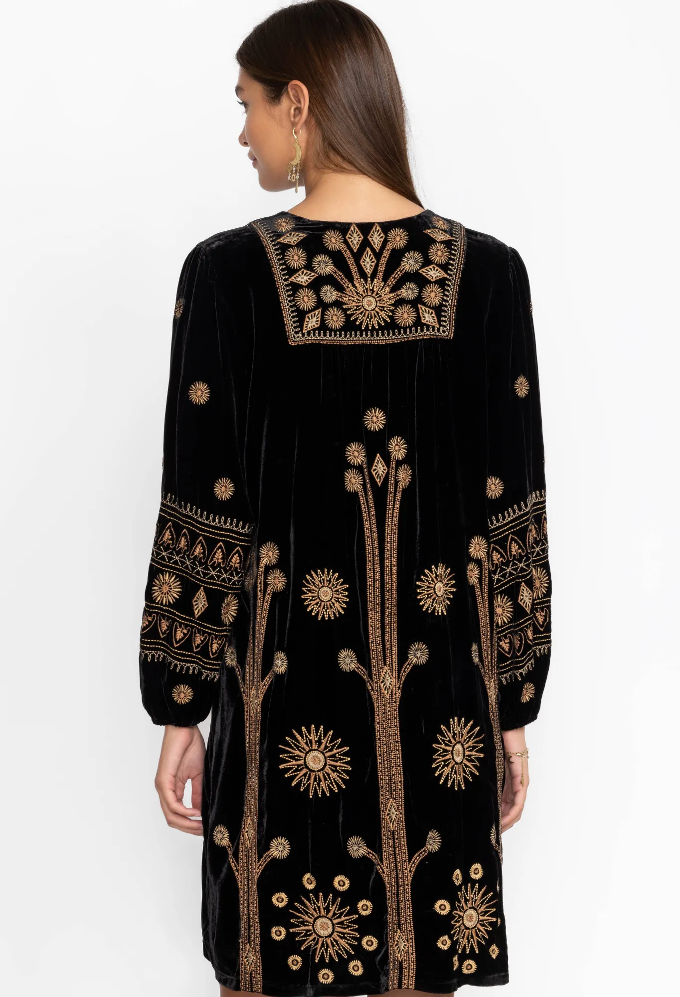 Clearance Heidi Velvet Yoke Dress Women Dresses