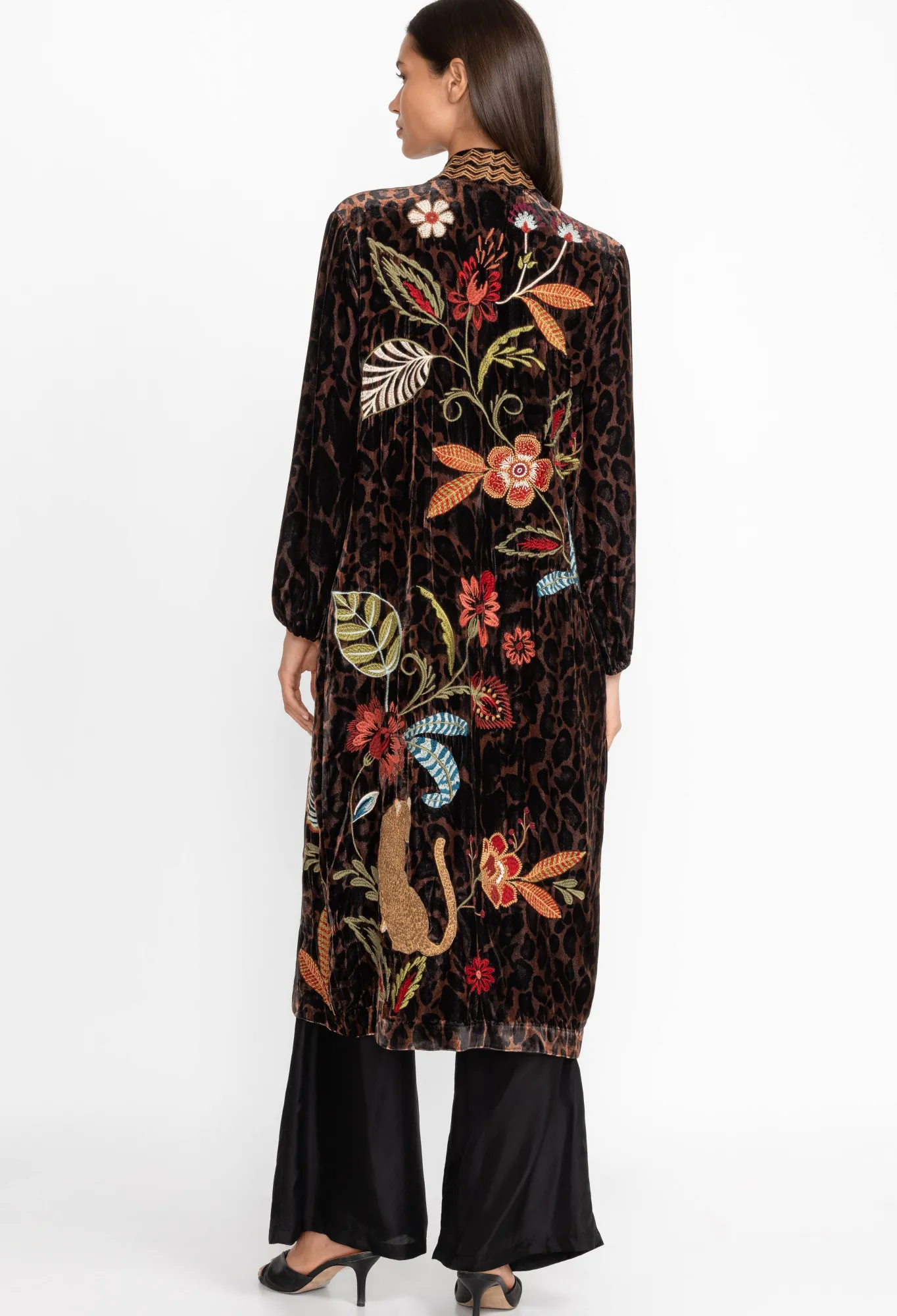 Online Isabella Velvet Bishop Sleeve Kimono Coat Women Outerwear