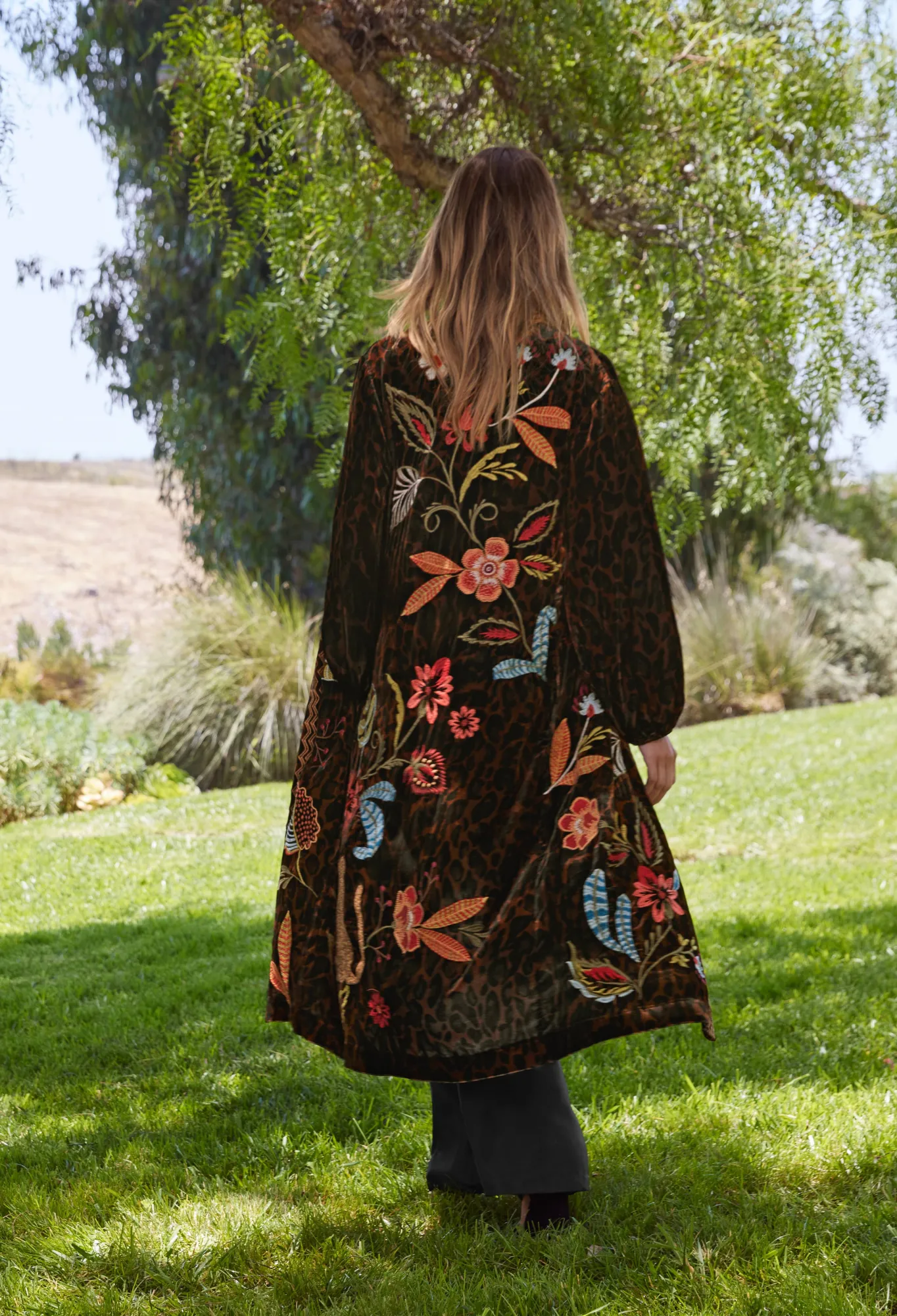 Online Isabella Velvet Bishop Sleeve Kimono Coat Women Outerwear