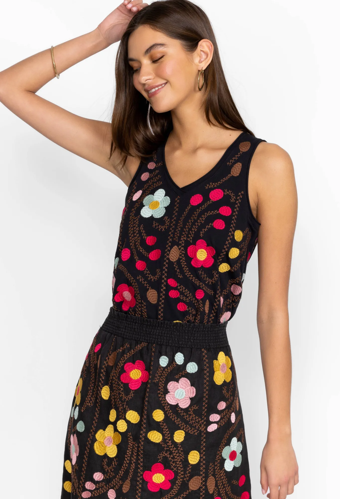 Clearance Joni Raw Edge V-Neck Tank Women Tops