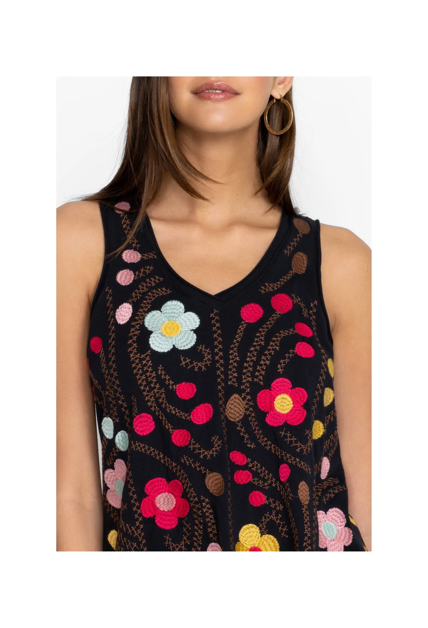 Clearance Joni Raw Edge V-Neck Tank Women Tops