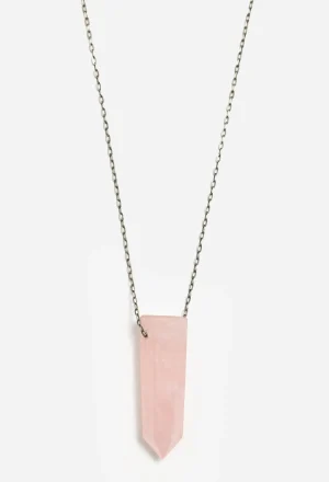 Flash Sale Joseph Brooks Rose Quartz Necklace Women Jewelry