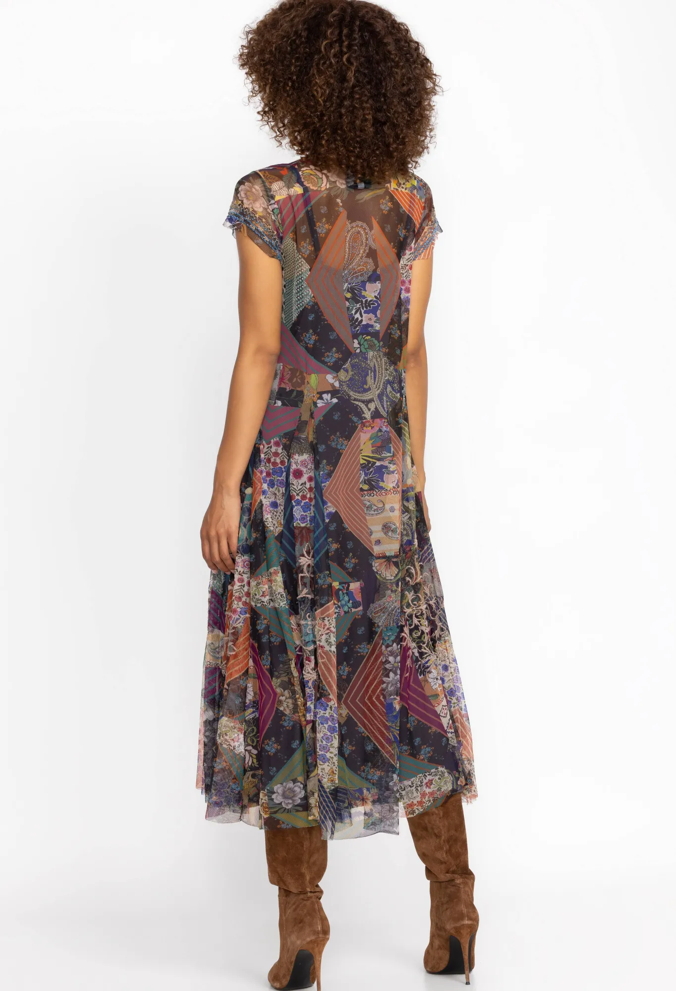 Hot Mazzy Godet Short Slv Dress Women Dresses