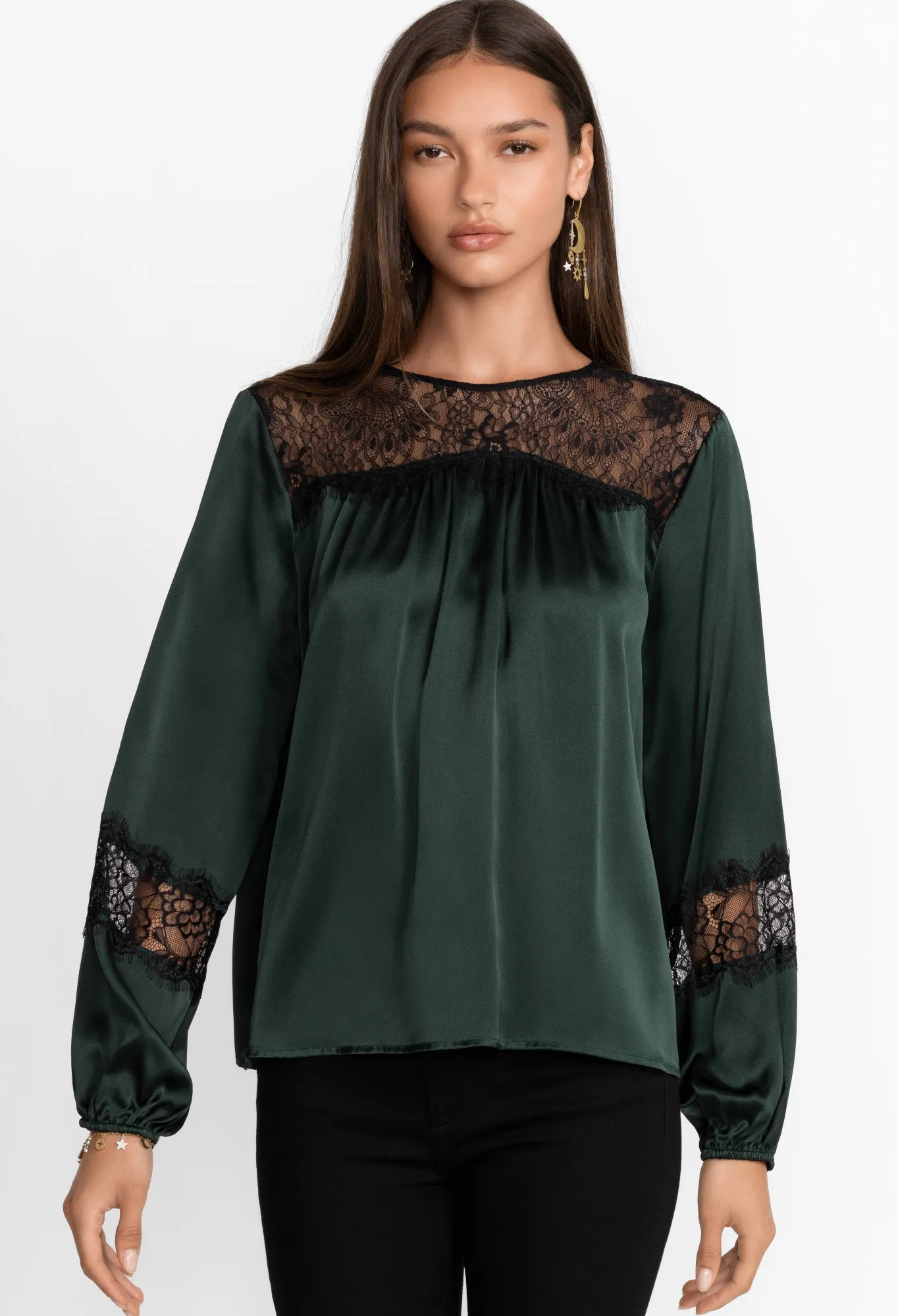 Fashion Midnight Silk Blouse Women Tops