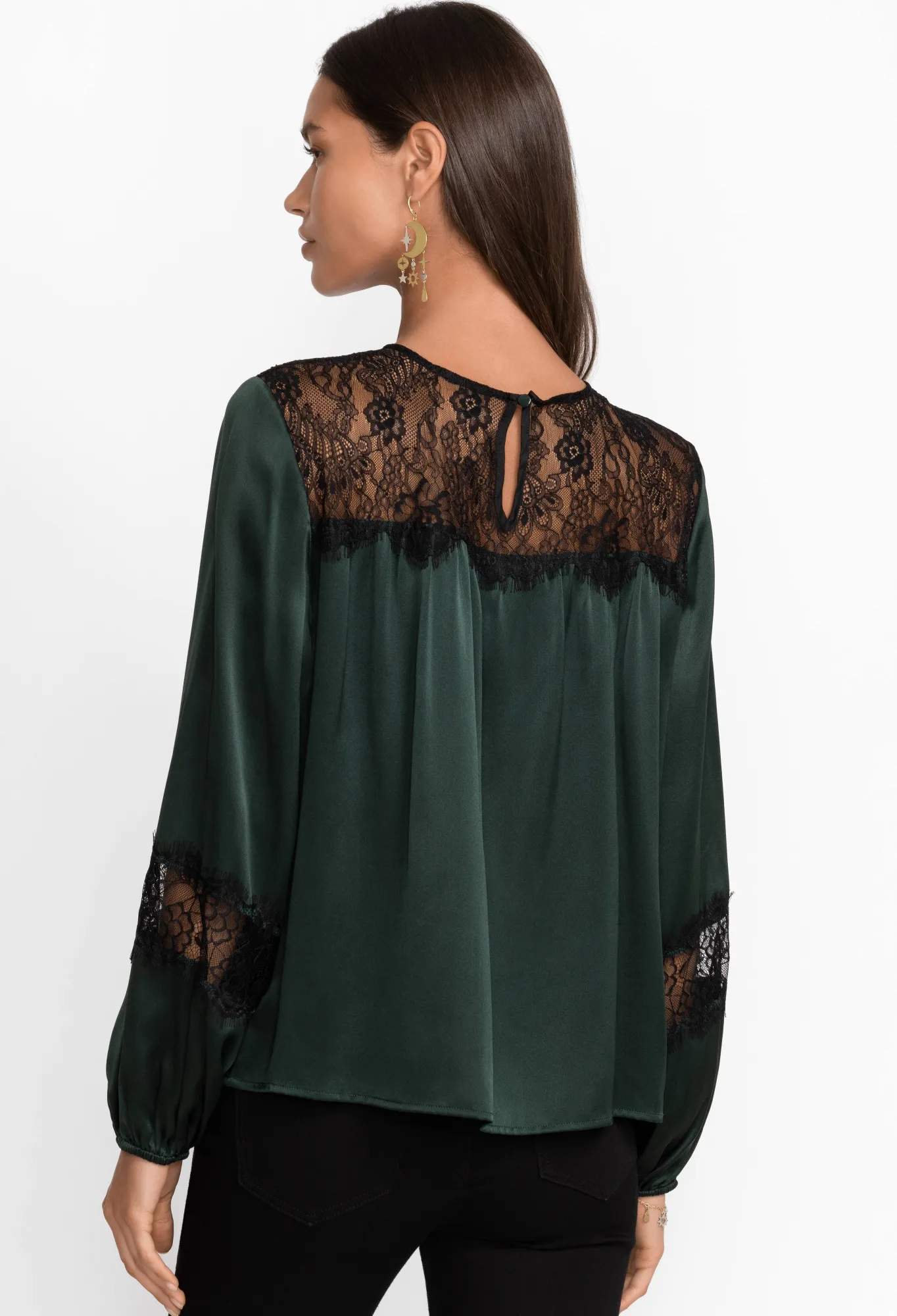 Fashion Midnight Silk Blouse Women Tops