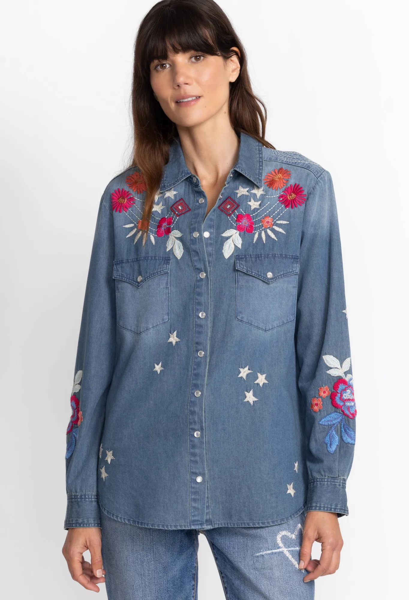 Best Sale Mika Denim Pocket Shirt Women Tops