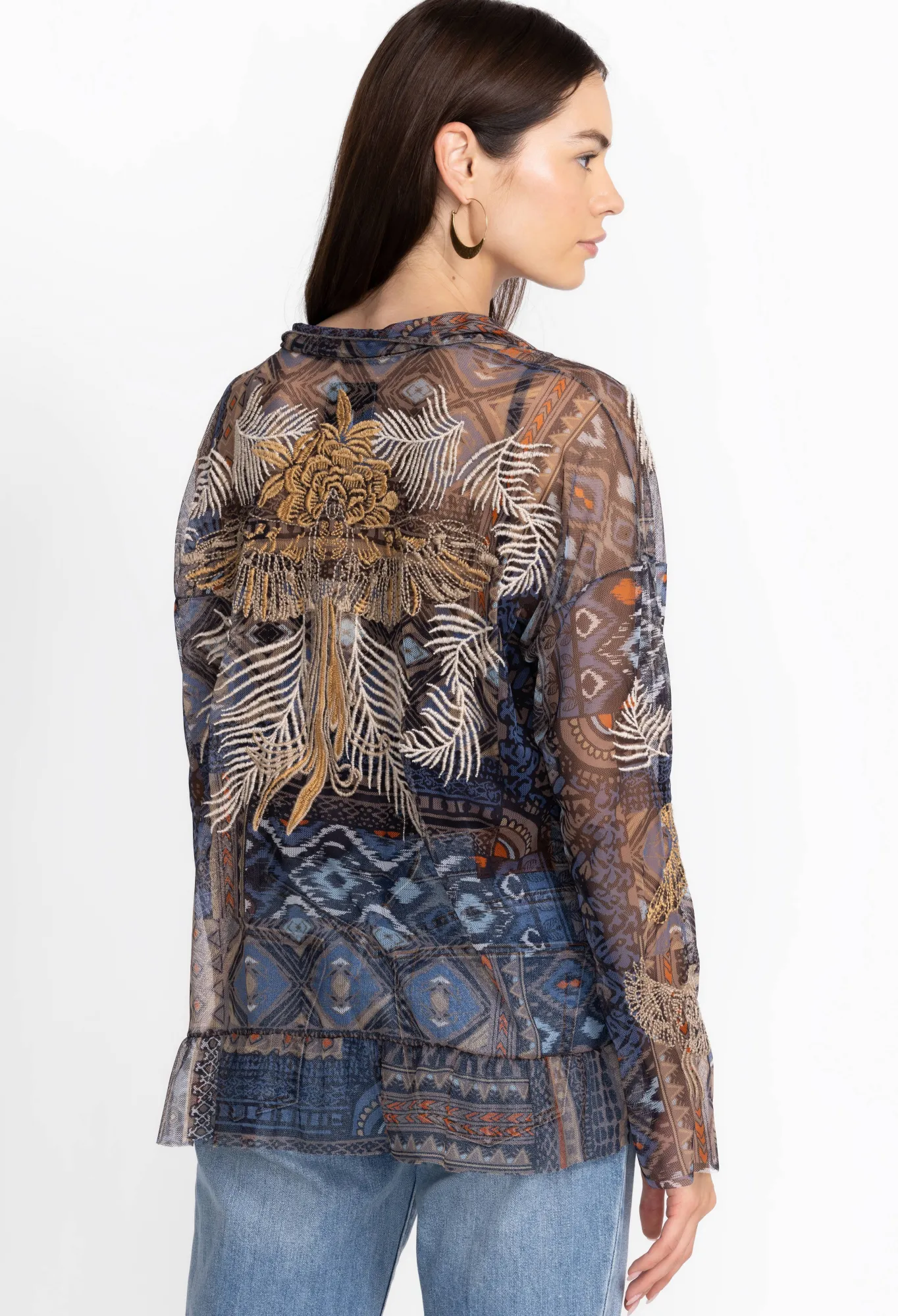 Sale Noemie Mesh Blouse Women Tops