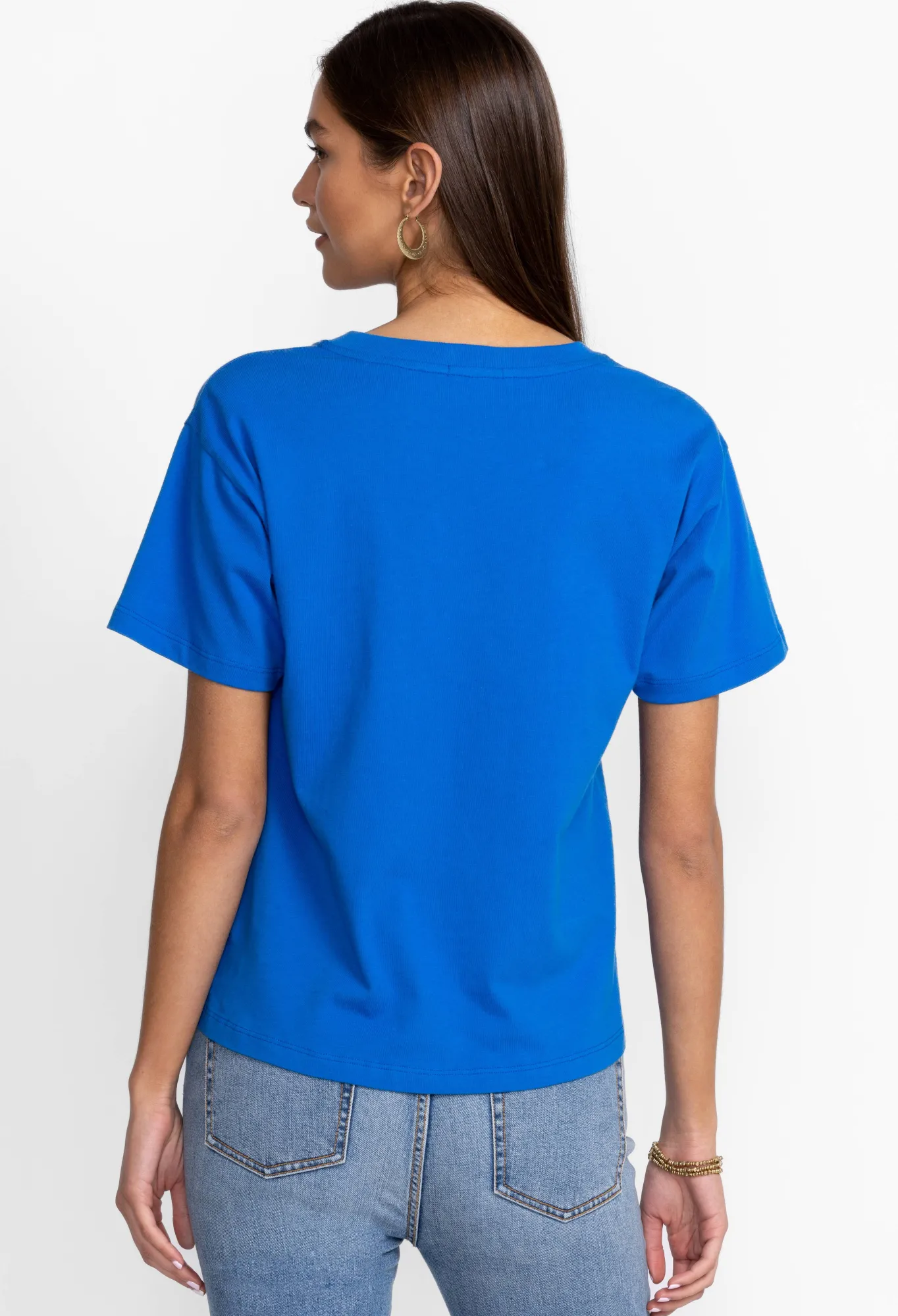 Sale Organic Cotton Drop Shoulder Tee Women Tops