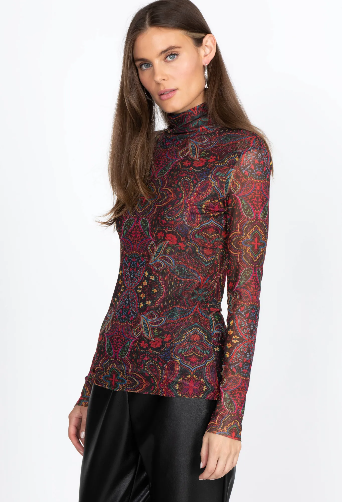 Outlet Potion Mock Neck Women Tops