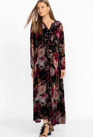 Clearance Rosa Velvet Front Notch Dress Women Dresses