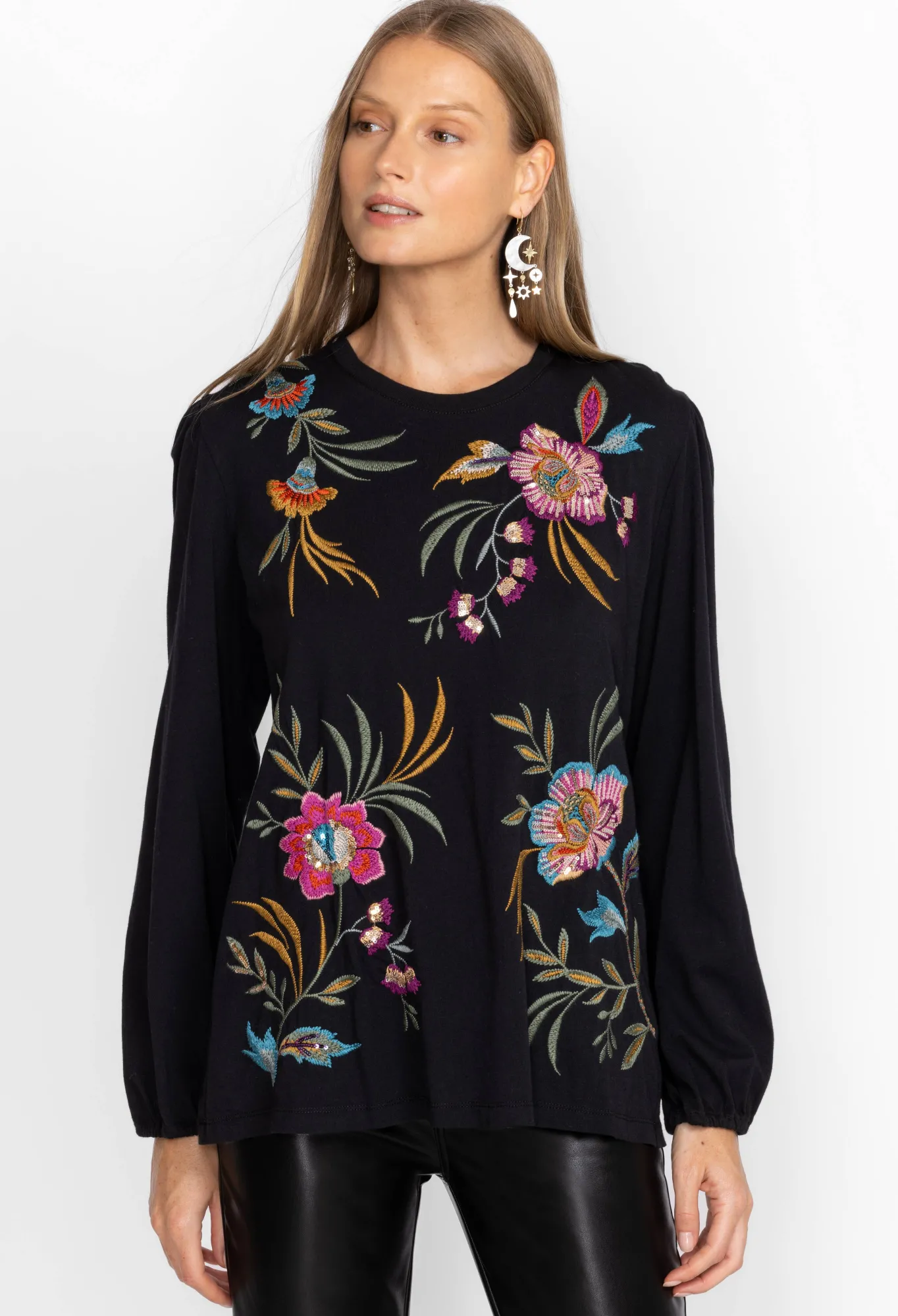 Cheap Sidonia Bishop Sleeve Sequin Tee Women Tops