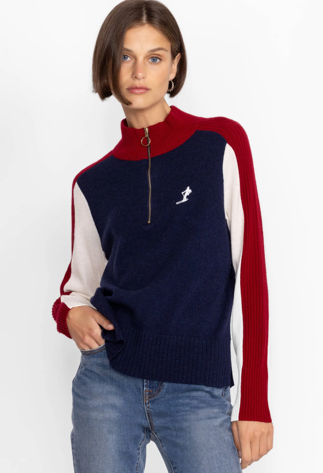 Clearance Ski Quarter Zip Pullover Women Outerwear