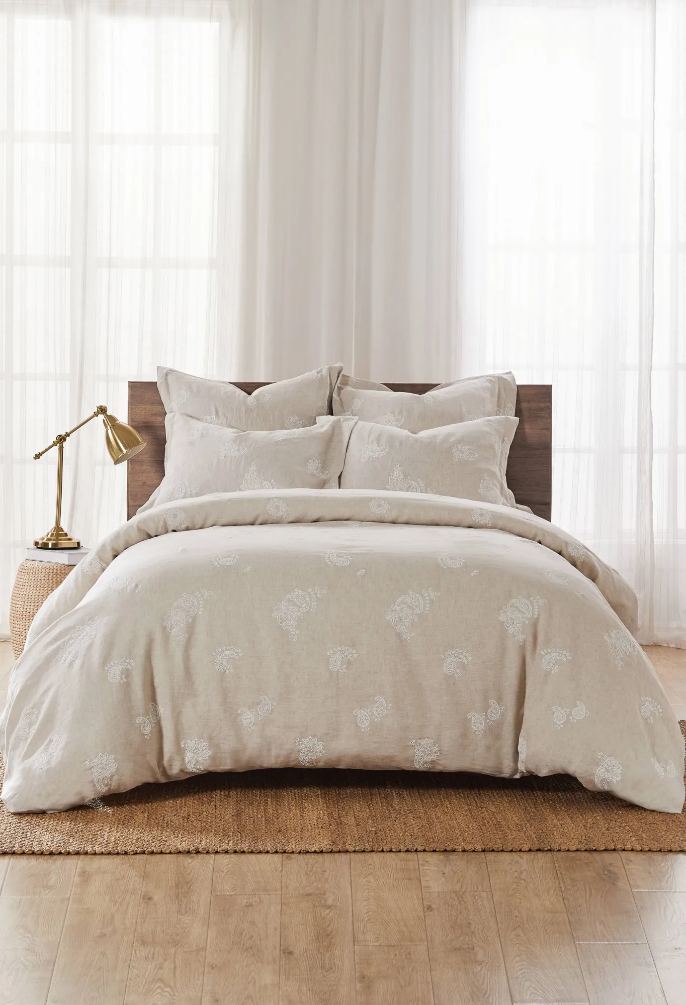 Online Skyler Eyelet Queen Linen Duvet Women Bedding