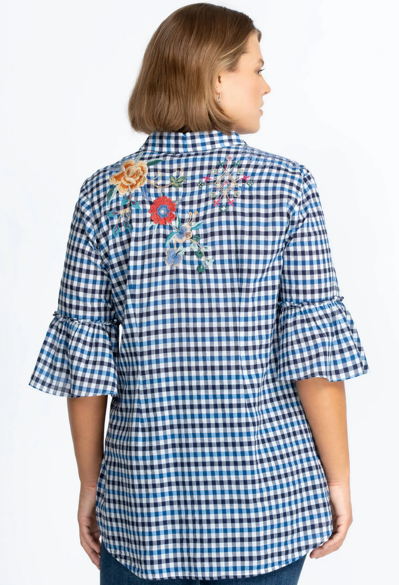 Shop Taryn Ruffle Sleeve Tunic Women Tops