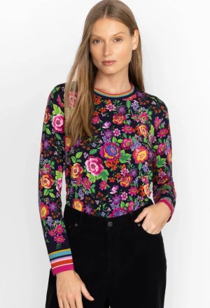 Store The Janie Favorite Long Sleeve Crew Neck Swing Tee Women Tops