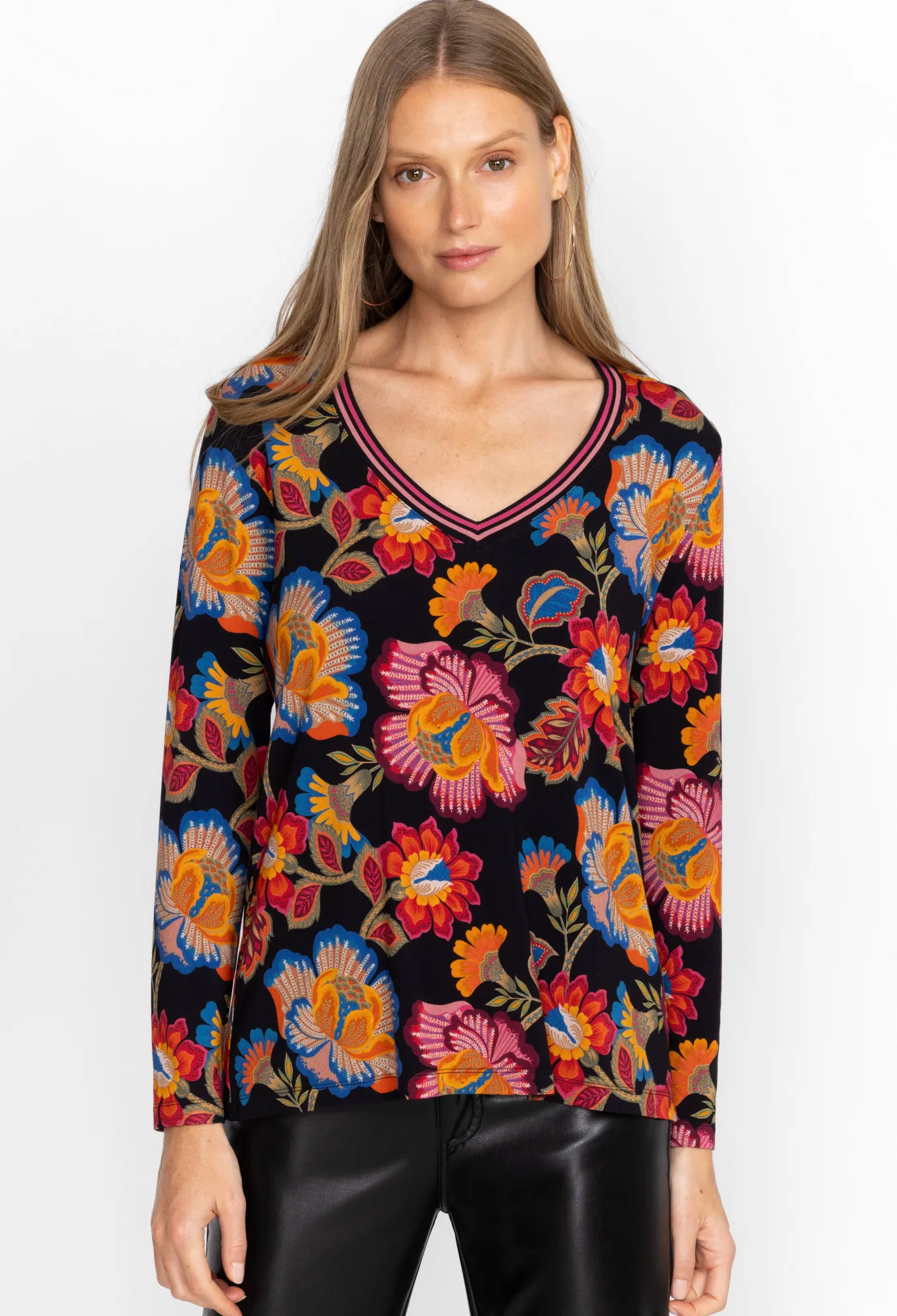 Online The Janie Favorite Long Sleeve V-Neck Tee Women Tops