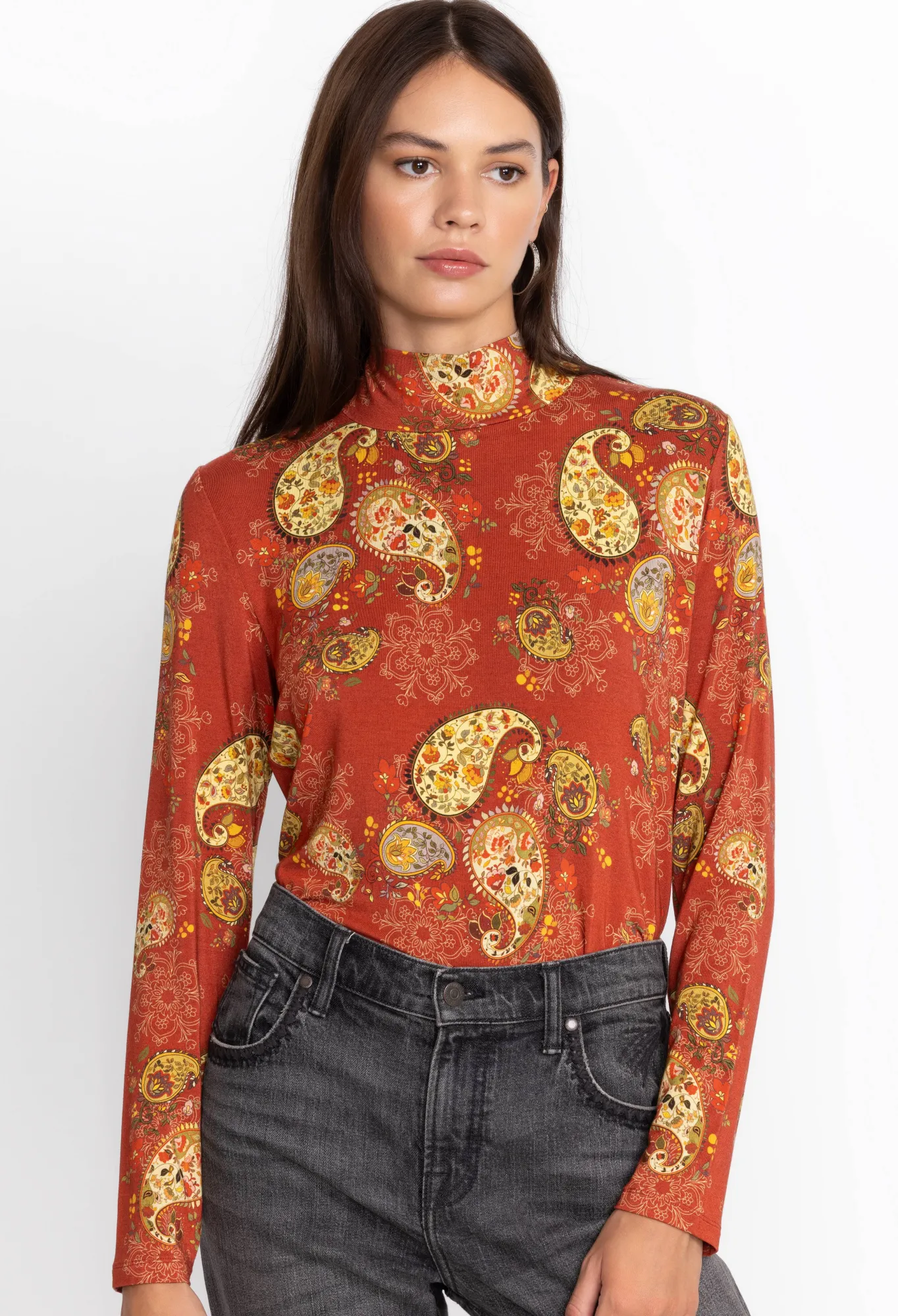 Shop The Janie Favorite Mock Neck Women Tops