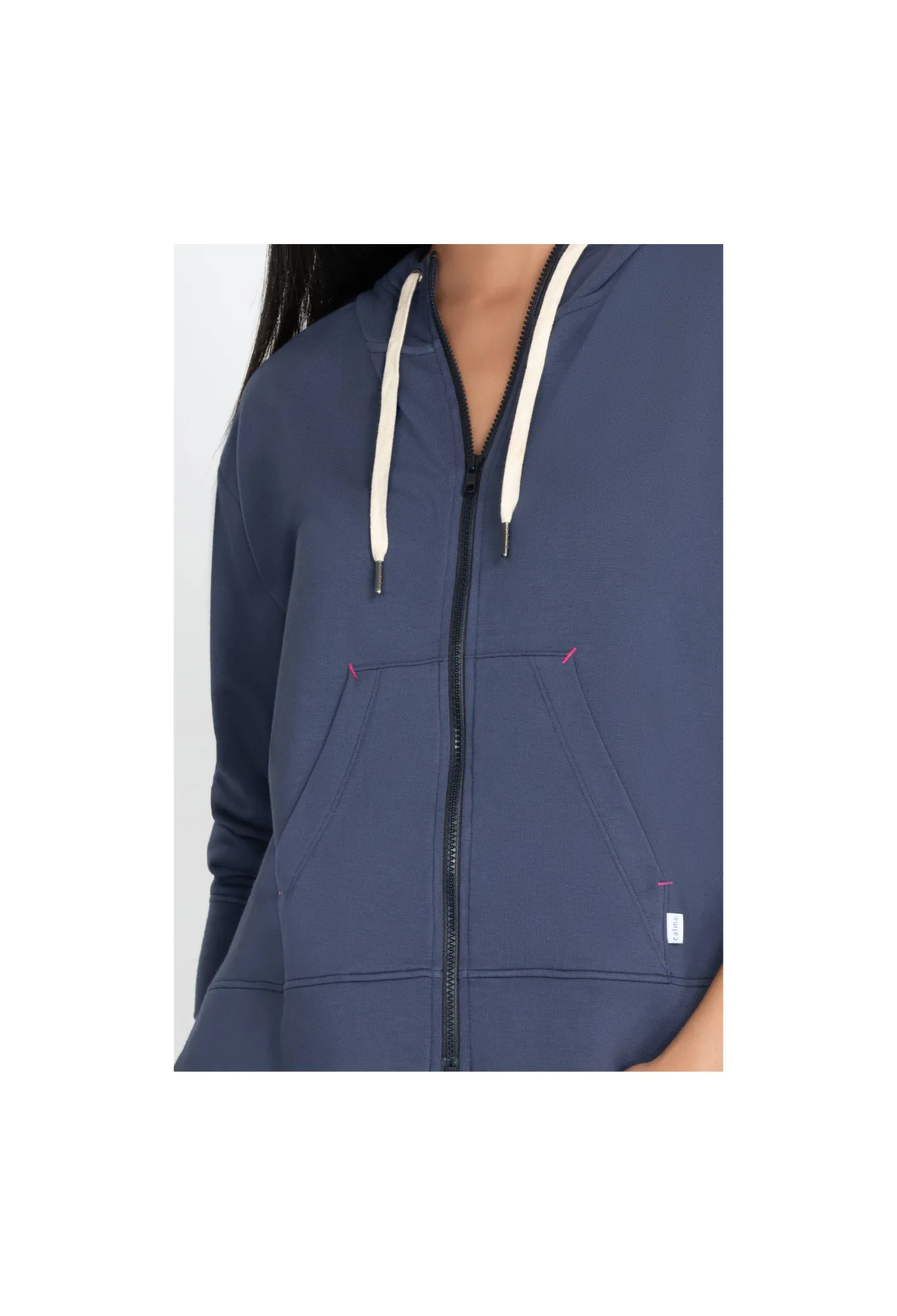 Shop Zip Hoodie Side Slits Women Outerwear